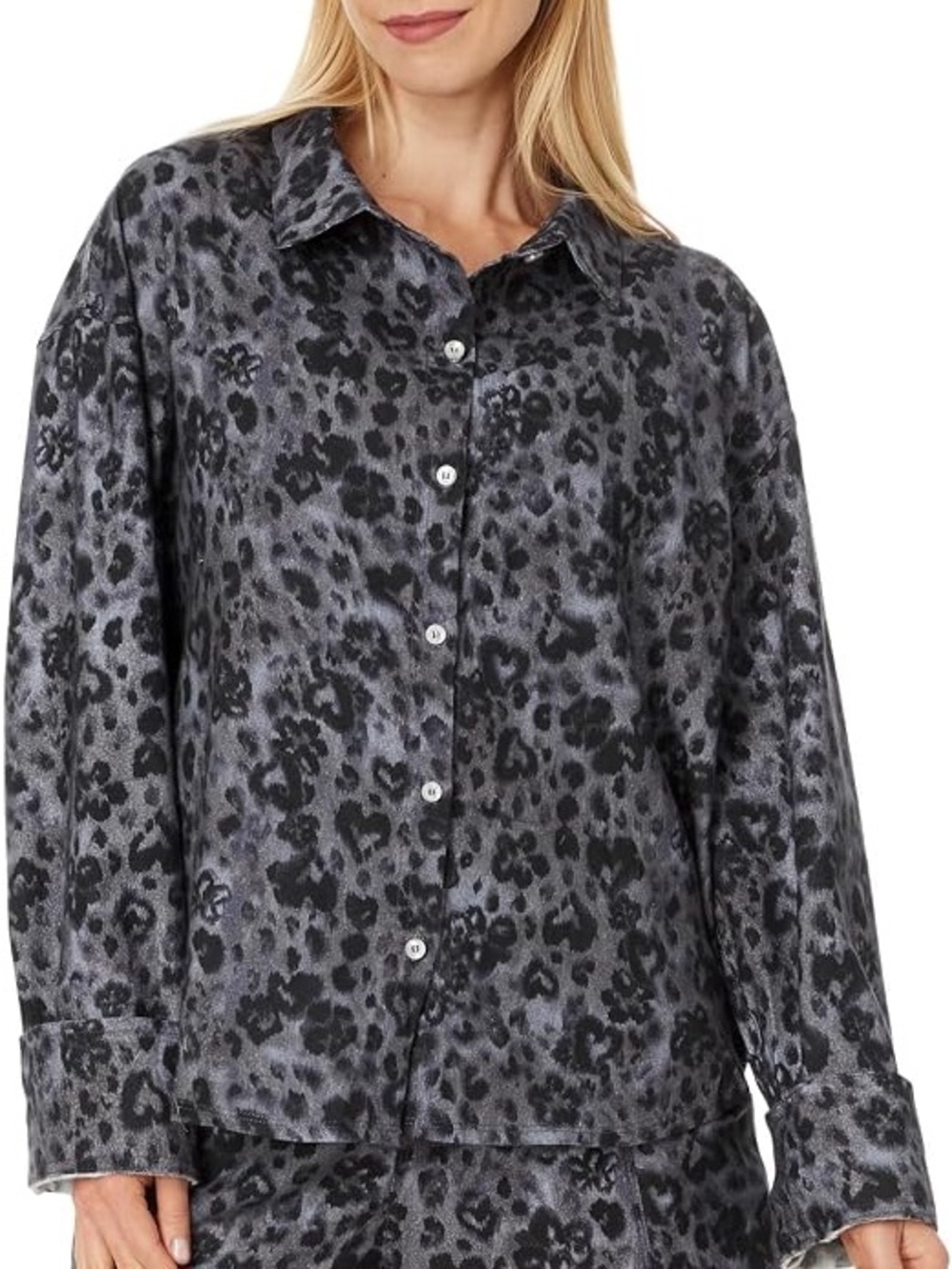 Free People Intimately Early Morning Cotton Button Top Floral NWOT XS Oversized